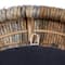 35" Gray Temper Border Coastal Style Round Wall Mirror